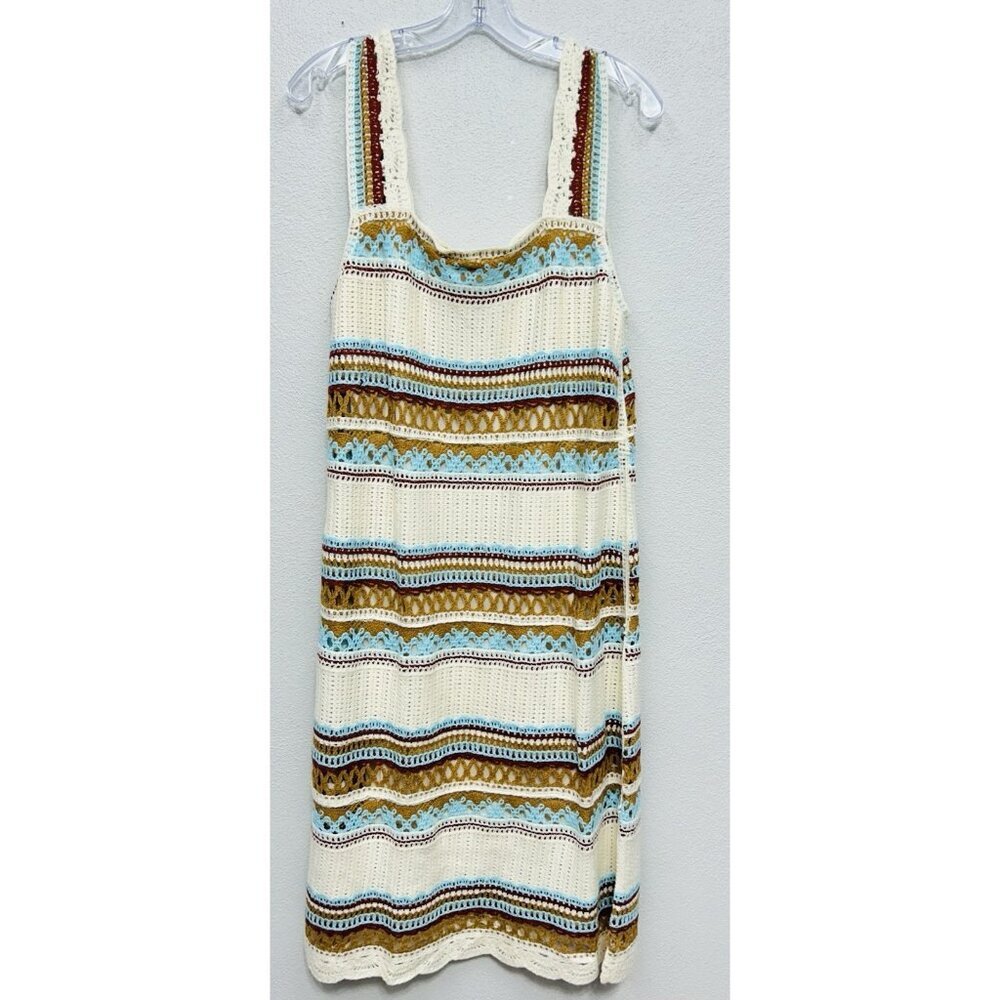 Anthropologie Multicolor Crochet Swim Coverup